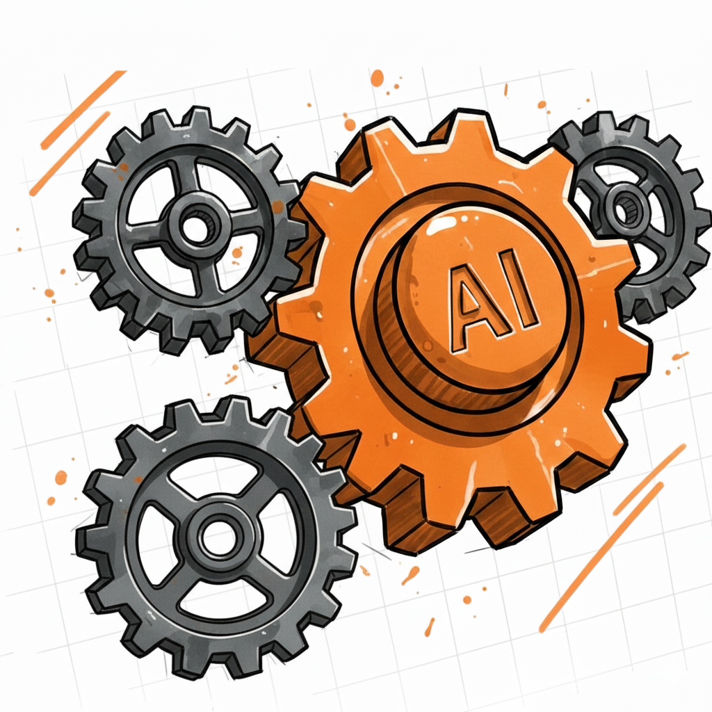 Conceptual sketch of automated gears